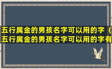 五行属金的男孩名字可以用的字（五行属金的男孩名字可以用的字有 🌺 那些）